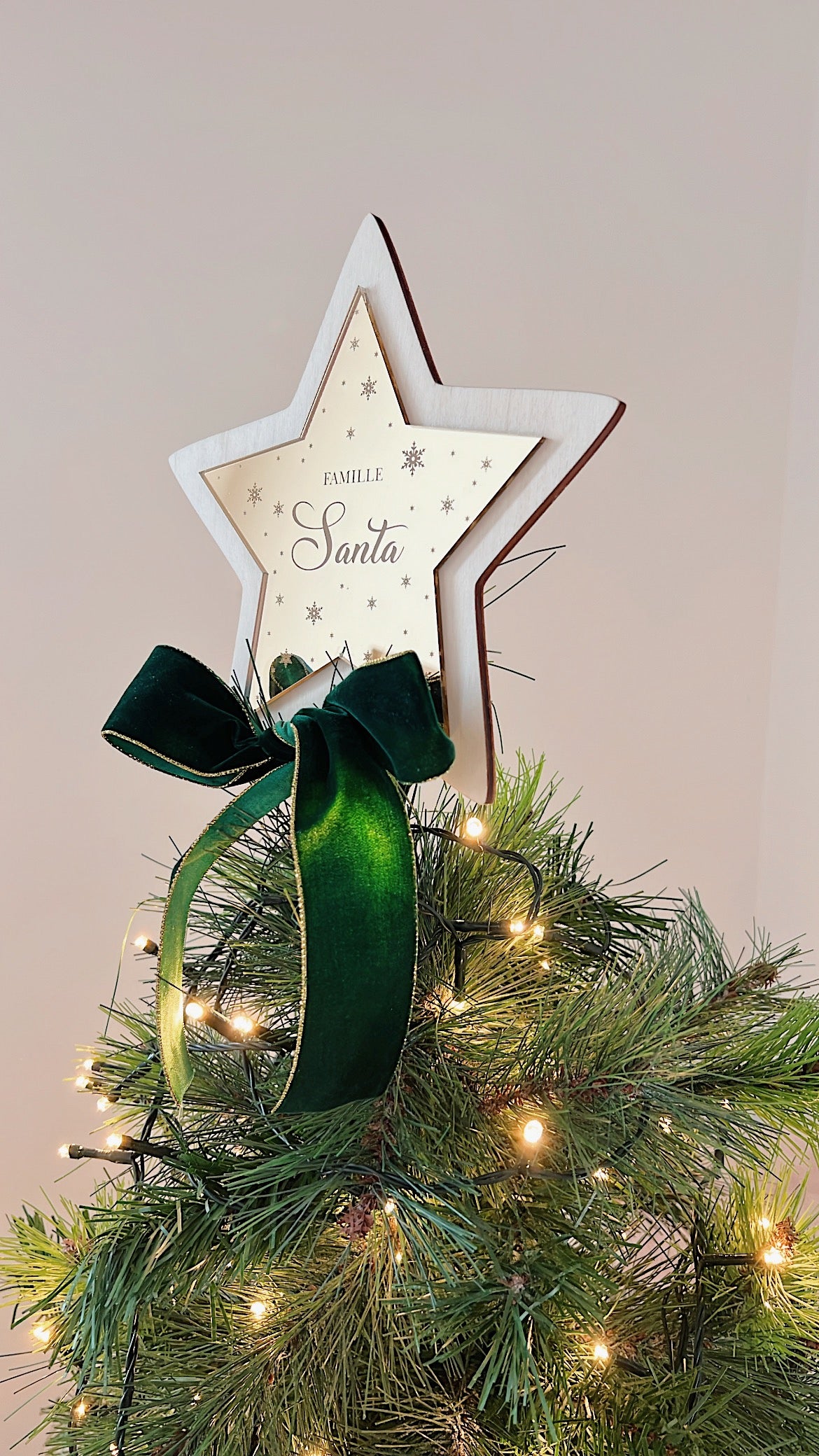 Adorno navideño de copo de nieve personalizado