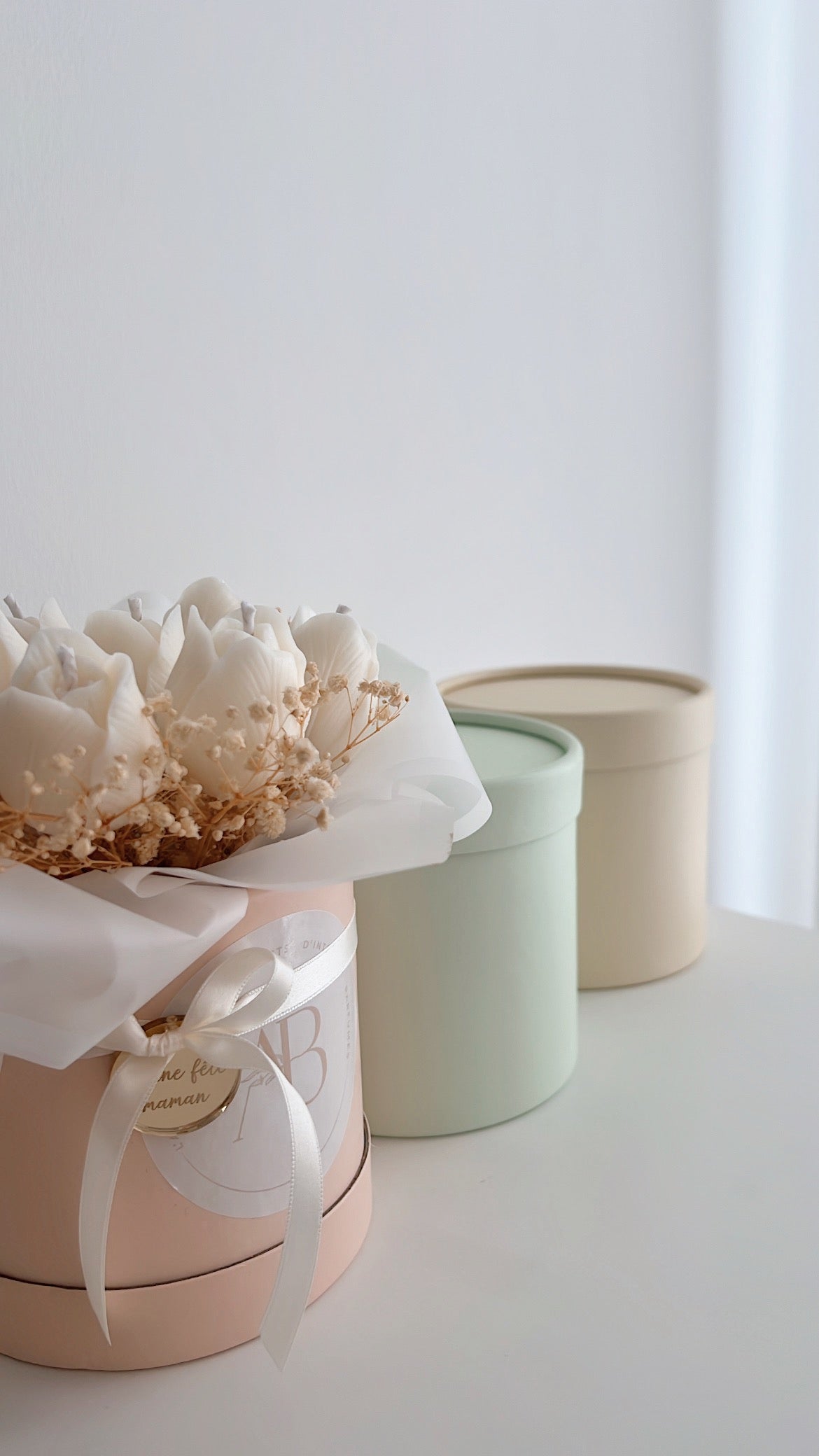 Bouquet Parfumé - Fleurs de cire (Pivoine)