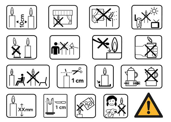 Mini pegatinas de velas para invitados (Contáctanos)