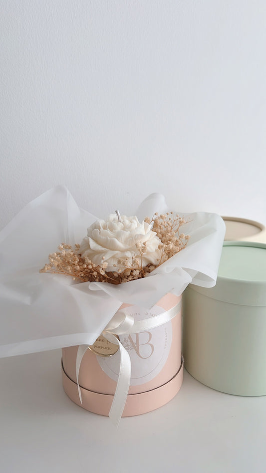 Bouquet Parfumé - Fleurs de cire (Pivoine)