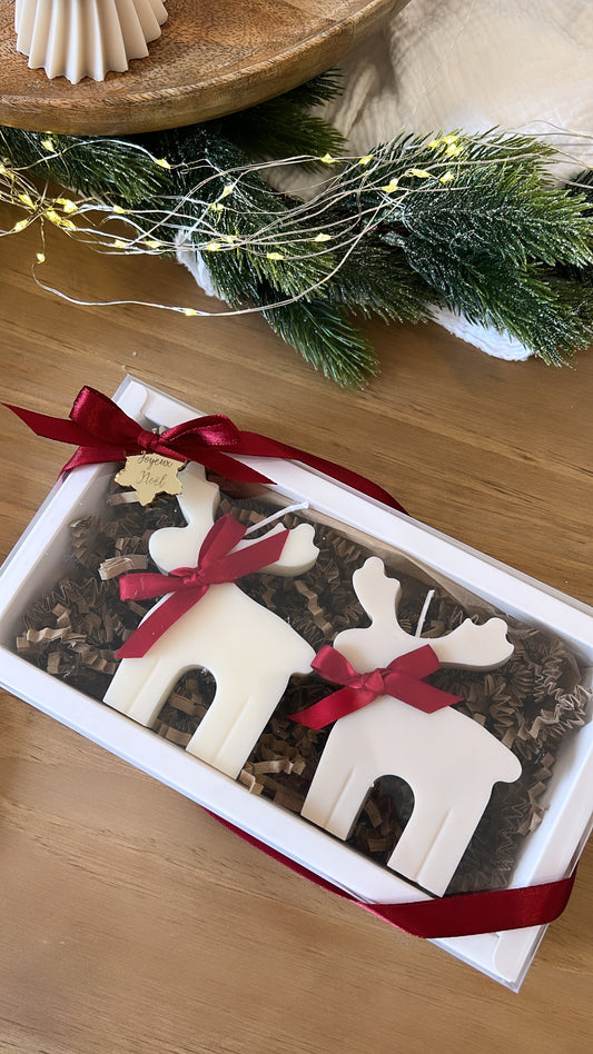 Caja de renos de Navidad personalizada