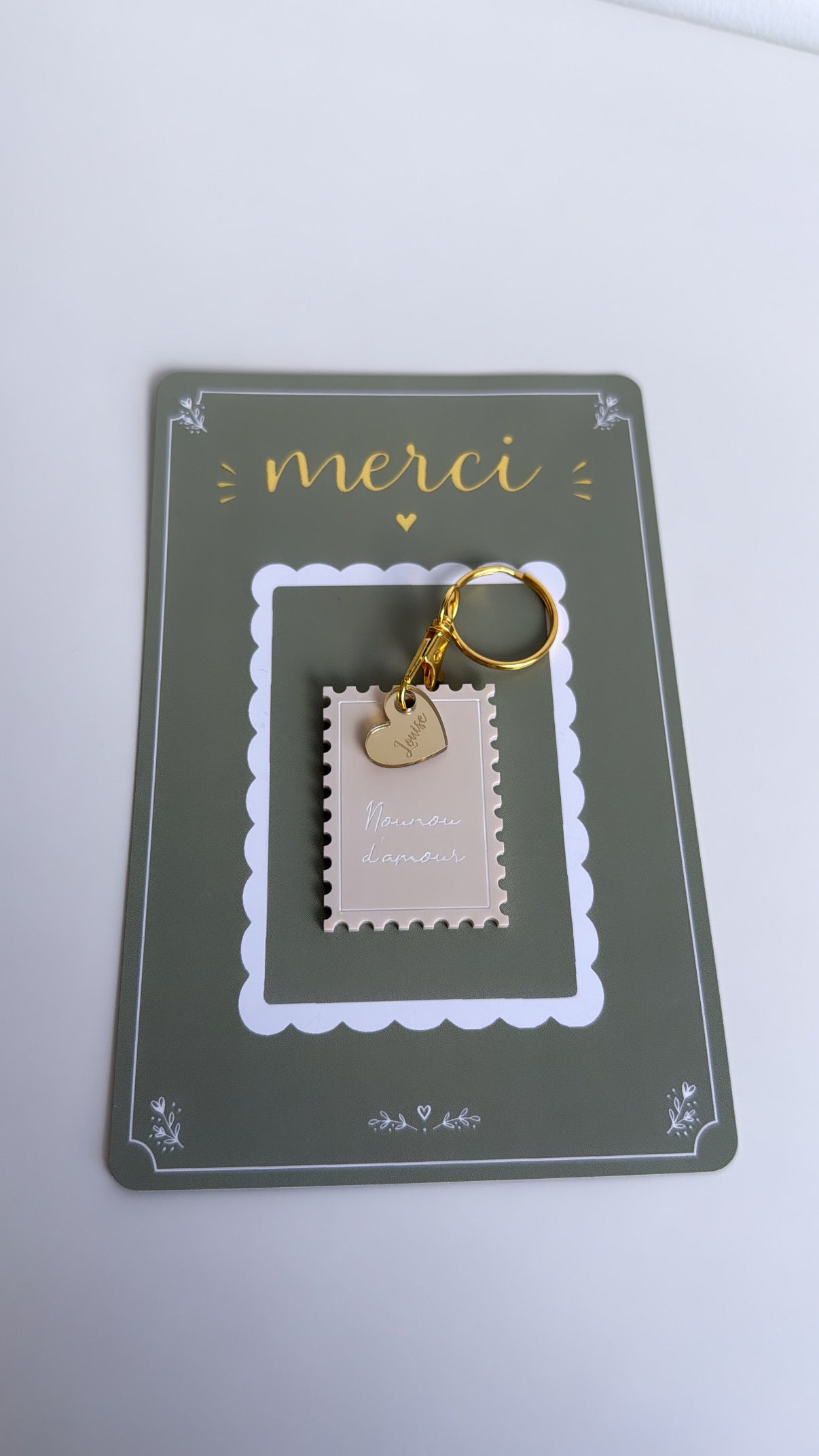Llavero perfumado personalizado “Gracias”