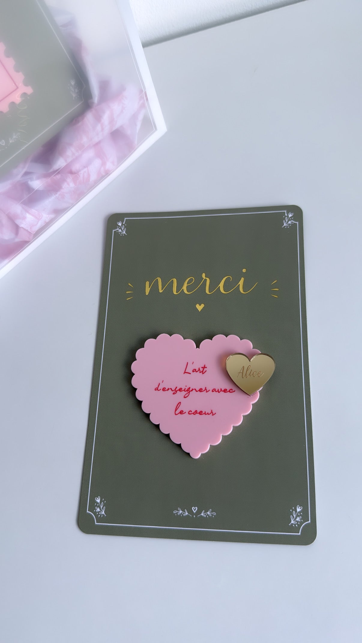 Carte à offrir (version magnet coeur)